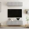 TV Cabinets 4 pcs Concrete Grey 60x30x30 cm Engineered Wood Colour concrete grey Quantity in Package 4 Width 60 cm 