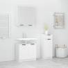 3 Piece Bathroom Cabinet Set White Engineered Wood Colour white Number of 3 