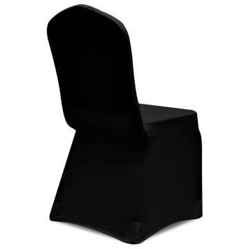 Stretch Black Chair Covers - 30 Pcs for Events | HipoMarket