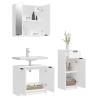 3 Piece Bathroom Cabinet Set - Stylish White Storage Solution