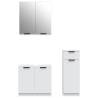 3 Piece Bathroom Cabinet Set - Stylish White Storage Solution