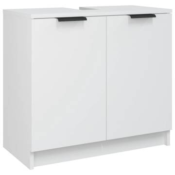 3 Piece Bathroom Cabinet Set - Stylish White Storage Solution