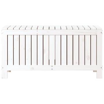 White Garden Storage Box - Solid Pine Wood 108x42.5x54 cm