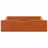 Under-Bed Drawers 2 pcs - Wax Brown Solid Pine 75x55x16 cm