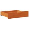 Under-Bed Drawers 2 pcs - Wax Brown Solid Pine 75x55x16 cm