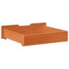 Under-Bed Drawers 2 pcs - Wax Brown Solid Pine 75x55x16 cm