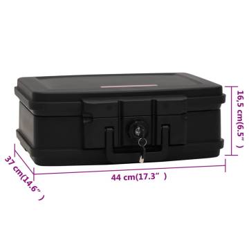 Fireproof Waterproof Safe Box Black 44x37x16.5 cm | HipoMarket