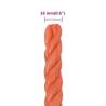 Durable Orange 16mm Rope - 25m Polypropylene | Hipo Market