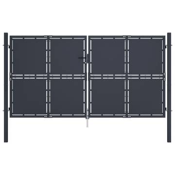 Garden Gate Steel 300x150 cm Anthracite - Durable & Secure