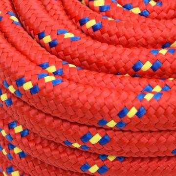 Boat Rope Red 20mm 50m Polypropylene - Durable & Versatile