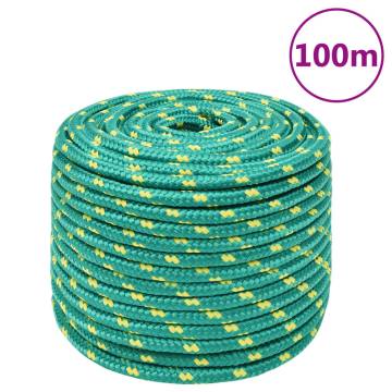 Boat Rope Green 12mm 100m Polypropylene - Durable & Versatile