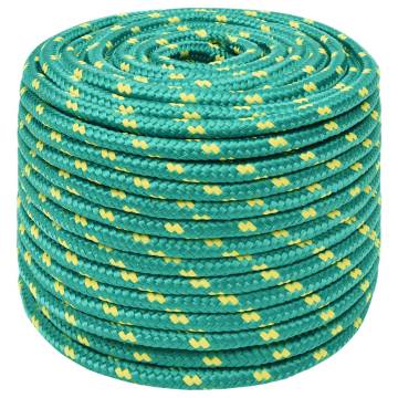 Boat Rope Green 12mm 100m Polypropylene - Durable & Versatile