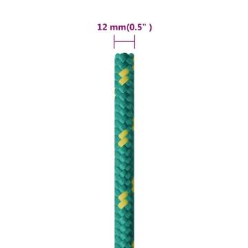 Boat Rope Green 12mm 100m Polypropylene - Durable & Versatile