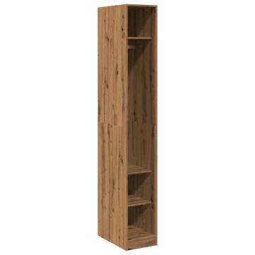 Elegant Artisan Oak Wardrobe - 30x50x200 cm Engineered Wood