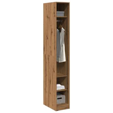 Elegant Artisan Oak Wardrobe - 30x50x200 cm Engineered Wood