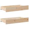  Under-Bed Drawers with Wheels 2 pcs 90x55x16 cm Solid Wood Pine Colour natural Size 90 x 55 x 16 cm Number of 1 