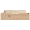 Under-Bed Drawers with Wheels - 2 pcs Solid Pine 65x55x16 cm