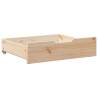 Under-Bed Drawers with Wheels - 2 pcs Solid Pine 65x55x16 cm