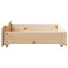 Under-Bed Drawers with Wheels - 2 pcs Solid Pine 65x55x16 cm