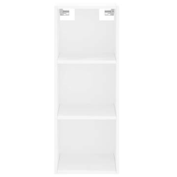 Elegant Highboard in White - 34.5x34x180 cm - Hipomarket