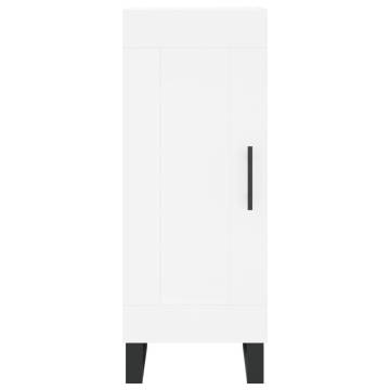 Elegant Highboard in White - 34.5x34x180 cm - Hipomarket