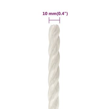 Work Rope White 10mm 25m Polypropylene - Durable & Versatile