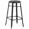 Bar Stools 4 pcs Black Steel - Stylish & Durable Seating