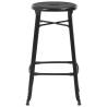 Bar Stools 4 pcs Black Steel - Stylish & Durable Seating