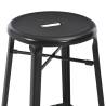 Bar Stools 4 pcs Black Steel - Stylish & Durable Seating