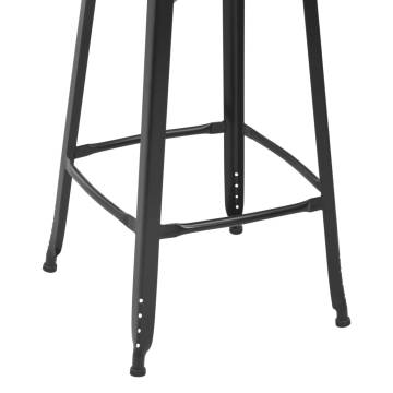 Bar Stools 4 pcs Black Steel - Stylish & Durable Seating