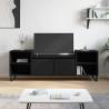 TV Cabinet Black 160x35x55 cm Engineered Wood Colour black Quantity in Package 1 