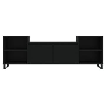 TV Cabinet Black - Stylish Engineered Wood | HipoMarket UK