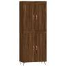 Stylish Highboard Brown Oak - 69.5x34x180 cm | Hipomarket