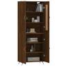 Stylish Highboard Brown Oak - 69.5x34x180 cm | Hipomarket