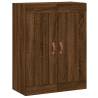 Stylish Highboard Brown Oak - 69.5x34x180 cm | Hipomarket