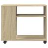 Side Table with Wheels - Sonoma Oak | 70x35x60 cm | HipoMarket