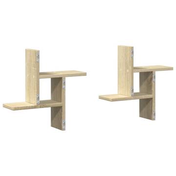 Wall Shelves 2 pcs Sonoma Oak | Stylish & Durable Storage