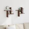 Wall Shelves 2 pcs Brown Oak - Stylish Storage Solution