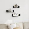  Wall Shelf 3 pcs Black Engineered Wood Colour black Size 40 x 10 x 10.5 cm Quantity in Package 3 Number of Pieces 1 