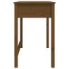 Honey Brown Desk with Drawers | Solid Wood Pine 100x50 cm