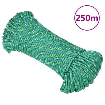 Boat Rope Green 4mm 250m Polypropylene - Durable & Versatile