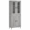 Stylish Highboard Grey Sonoma - Durable Engineered Wood | Hipo Market