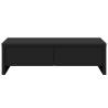 Monitor Stand with Drawers Black - 50x27x15 cm