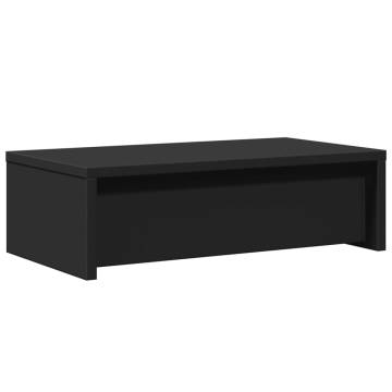 Monitor Stand with Drawers Black - 50x27x15 cm