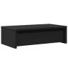 Monitor Stand with Drawers Black - 50x27x15 cm