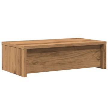 Monitor Stand with Drawers in Artisian Oak - 50x27 cm | HipoMarket