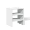 Monitor Stand with Desk Organiser - White Engineered Wood