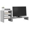 Monitor Stand with Desk Organiser - Grey Sonoma - Hipomarket