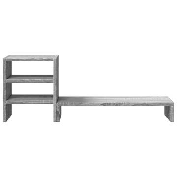 Monitor Stand with Desk Organiser - Grey Sonoma - Hipomarket