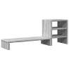 Monitor Stand with Desk Organiser - Grey Sonoma - Hipomarket